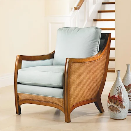 San Tropez Exposed Wood Lounge Chair